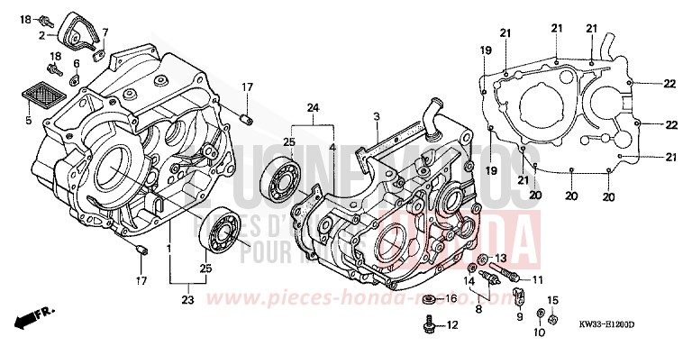 CRANKCASE for Dominator 250 FIGHTING RED (R134) from 1988